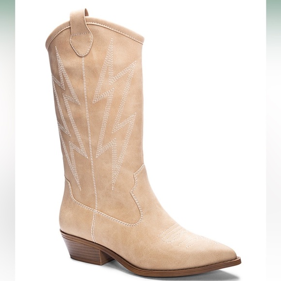 Dirty Laundry Shoes - Simons Beige Western Cowgirl/Cowboy Festival Boots Size 7.5